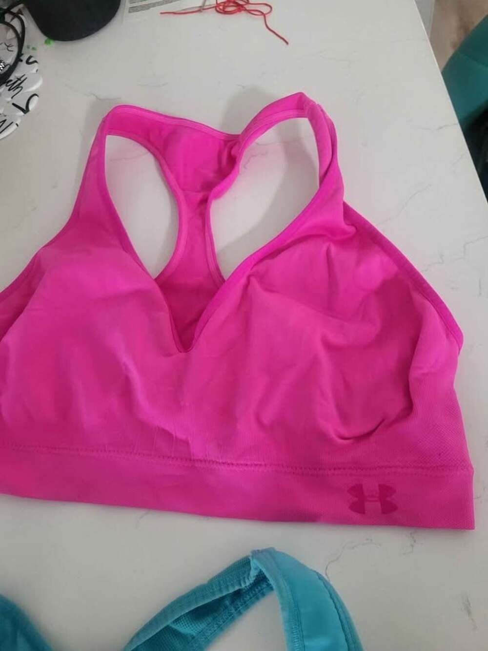 Under Armour sports bras lot of 3 size XL pink white blue